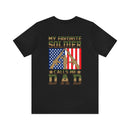 Proud Papa: 'My Favorite Soldier Calls Me Dad' Military Design T-Shirt