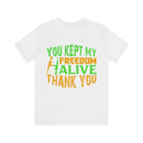 "Preserving Freedom: Thank You for Keeping It Alive" Military Design T-Shirt