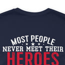 Military Design T-Shirt: Proud Veteran's Wife, Married to My Hero