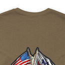 Patriotic Valor: Military T-Shirt with 'Double Flag Eagle U.S. ARMY' Design