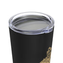 Classic Tribute: 20oz Military Design Tumbler - US Army Emblem on Black Background