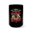 Eternal Soldier: 15oz Military Design Black Mug for the Unwavering Warriors