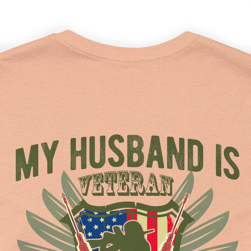 God's Badass: My Veteran Husband - Military Design T-Shirt Celebrating Strength and Support