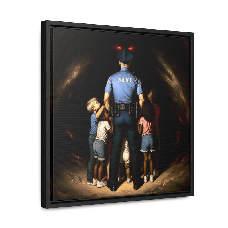 A Shield Against the Darkness Framed Canvas