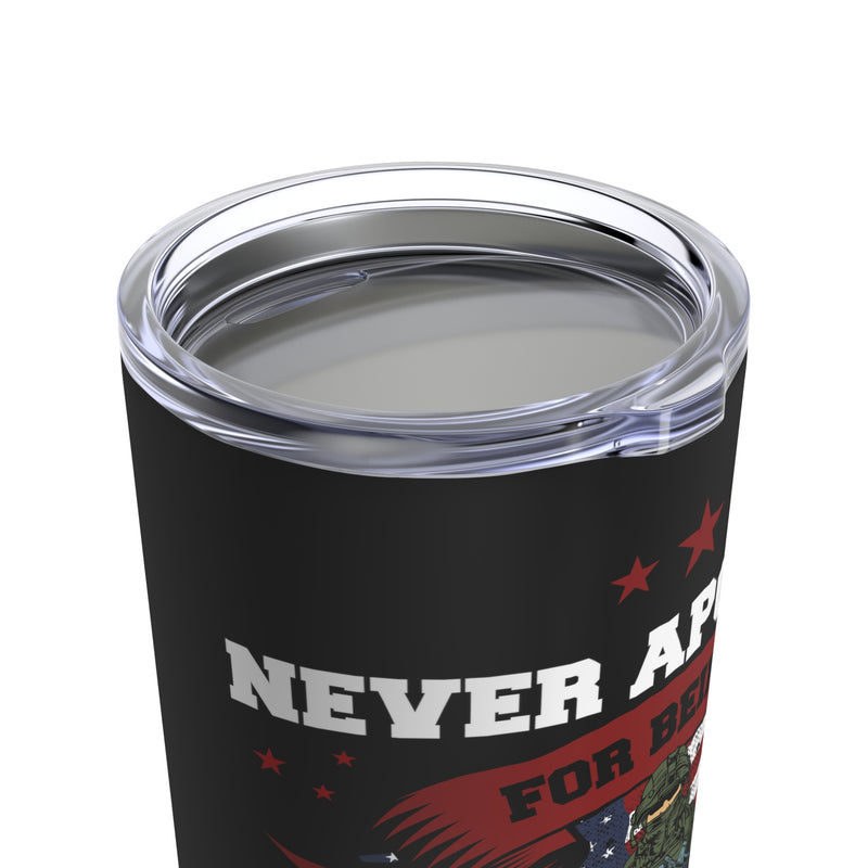 Embrace Your Valor: 20oz Military Design Tumbler for Unapologetic Veterans