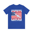 Pride & Power: U.S. Veteran Military Design T-Shirt - Never Underestimate an Old Man with a DD 214