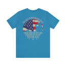 Saluting Sacrifice: Thank You to All Who Defend the Flag Military T-Shirt