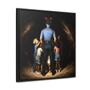 A Shield Against the Darkness Framed Canvas