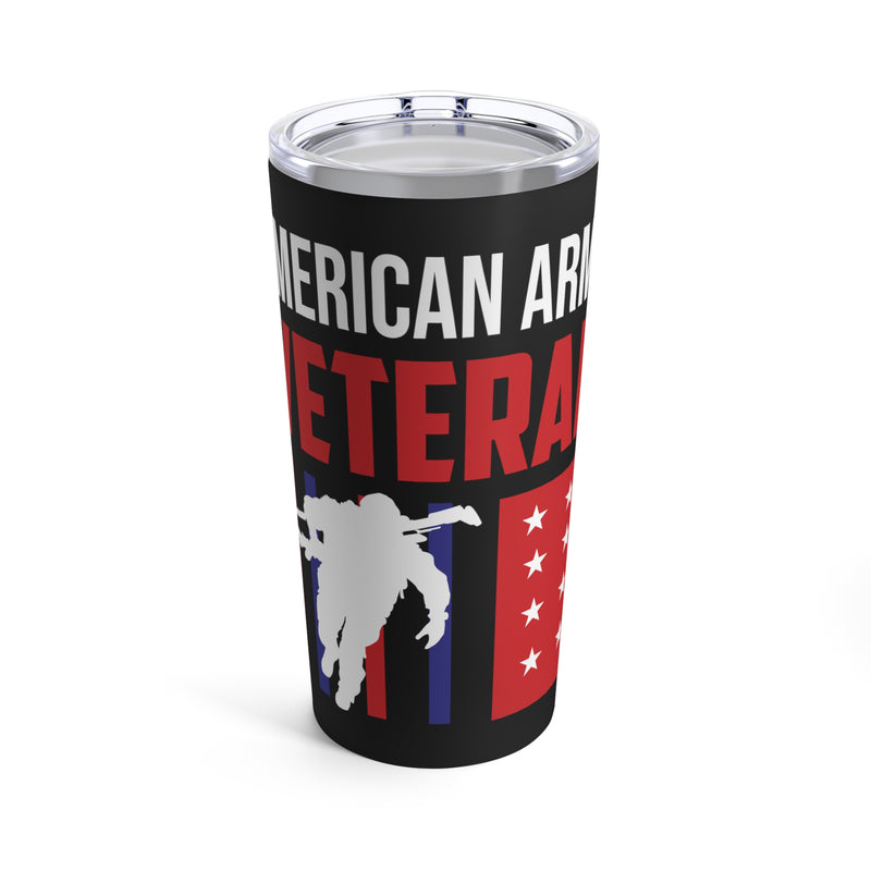 American Army Veteran - 20oz Military Design Tumbler: Honor and Valor in Every Sip!