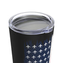 US Veteran: Saluting Courage and Service 20oz Military Design Tumbler - Black Background