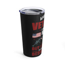 American Veteran Tribute 20oz Military Design Tumbler: Honoring Those Who Walked Beside Heroes