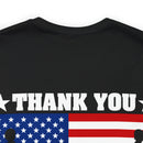 Gratitude and Respect: 'Thank You, Veterans' Military Design T-Shirt