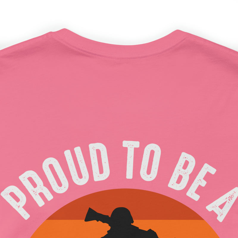 Combat-Ready Pride: Proud to Be a Veteran Military Design T-Shirt