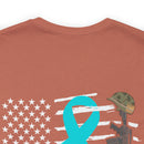 Patriotic Military PTSD Awareness: Support Our Heroes T-Shirt