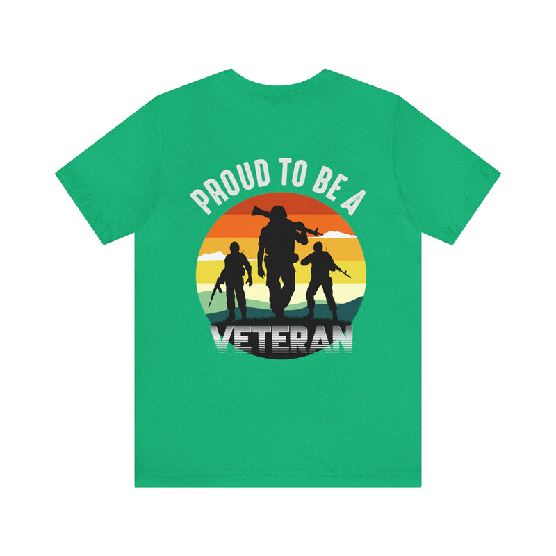 Combat-Ready Pride: Proud to Be a Veteran Military Design T-Shirt