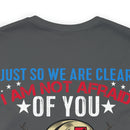 Unshakable Resolve: Military Design T-Shirt - Fearless in the Face of Adversity