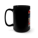 Honored to Serve: 15oz Black Military Design Mug - 'American Veteran: Walking Beside Heroes'