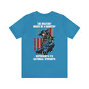 Mighty Reflection: 'The Military Might Represents National Strength' Military Design T-Shirt