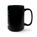 Empowered Woman Veteran: 15oz Military Design Black Mug - Celebrating Strength, Service, and Resilience