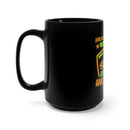 Valor is Stability: 15oz Military Design Black Mug - Embrace Courage and Soulful Strength