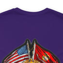 Semper Fi: Military T-Shirt with 'Double Flag Eagle U.S. MARINES' Design