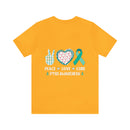 Peace Love Cure: PTSD Awareness Soft Cotton T-Shirt with Quality Print Design