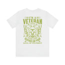 Sarcastic Veteran T-Shirt: My Level of Sarcasm Depends on Your Level of Stupidity