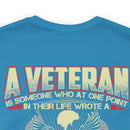 Blank Check for Freedom: Military Design T-Shirt Honoring the Sacrifice of Veterans