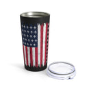 US Veteran: Saluting Courage and Service 20oz Military Design Tumbler - Black Background