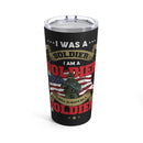 Unwavering Soldier Spirit: 20oz Military Design Tumbler for the Brave and Resilient