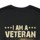 Unwavering Oath: I Am a Veteran - Military Design T-Shirt with Timeless Commitment
