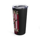 Veteran's Girl Zone - 20oz Military Design Tumbler: 'Keep Back 200 Feet' - Black Background