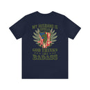 God's Badass: My Veteran Husband - Military Design T-Shirt Celebrating Strength and Support