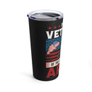 Proudly Served: 20oz Black Military Design Tumbler - United States Army Veteran
