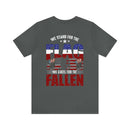 We Stand, We Kneel: Military Design T-Shirt Honoring Flag and Fallen Heroes