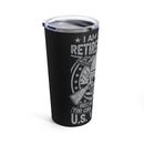 Retired Badass: 20oz Military Design Tumbler for Unconventionally Cool Veterans