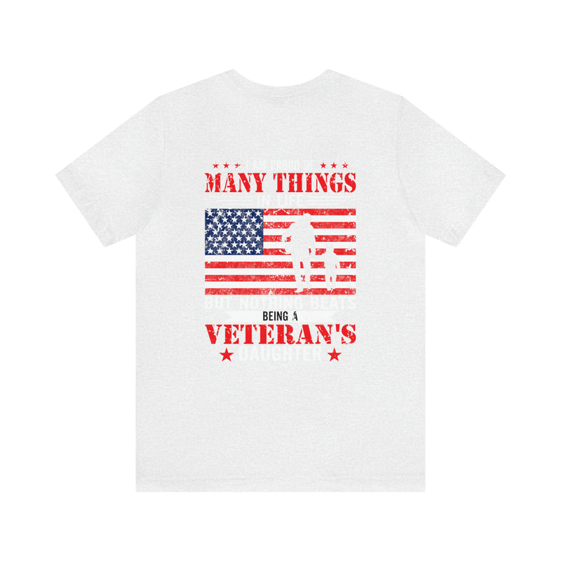 Proud Daughter of a Veteran: Military Design T-Shirt Celebrating Family Legacy