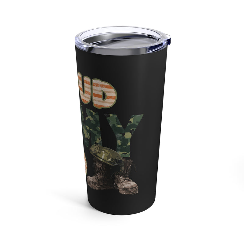Proud Army Dad: 20oz Military Design Tumbler - Black Background Edition
