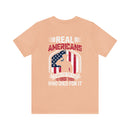 Real Americans Stand: Military Design T-Shirt for Patriot Warriors