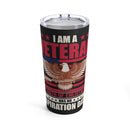 Eternal Oath: 20oz Black Military Design Tumbler - 'No Expiration Date on Veteran's Commitment'