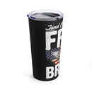 Land of the Free: 20oz Military Design Tumbler - Black Background Edition