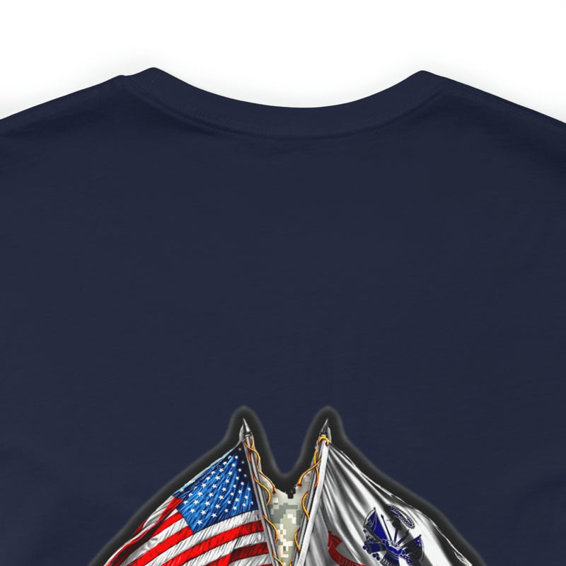 Patriotic Valor: Military T-Shirt with 'Double Flag Eagle U.S. ARMY' Design