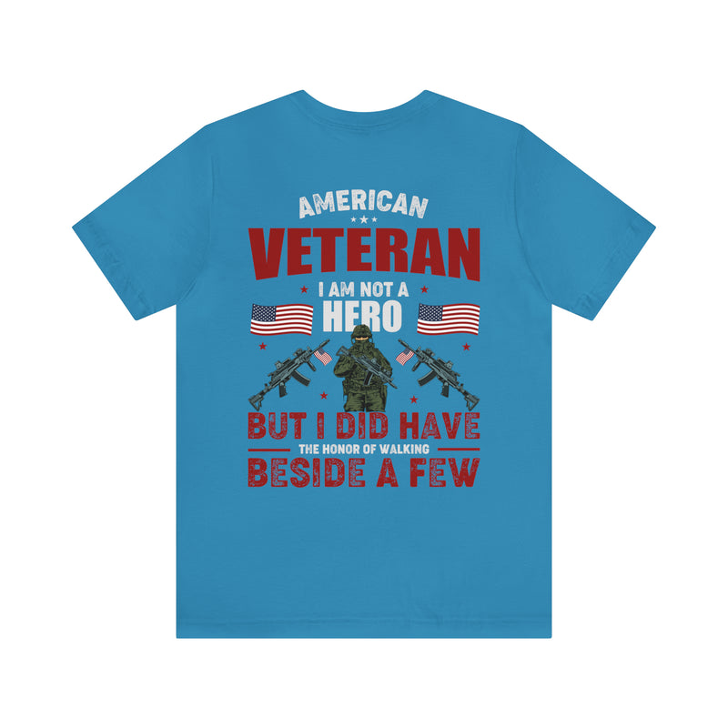 American Veteran: Walking Beside Heroes T-Shirt with Military Design - Honoring the Few