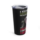 Patriotic Tribute: 20oz Black Military Design Tumbler - 'Honoring Those Who Serve and Sacrifice'
