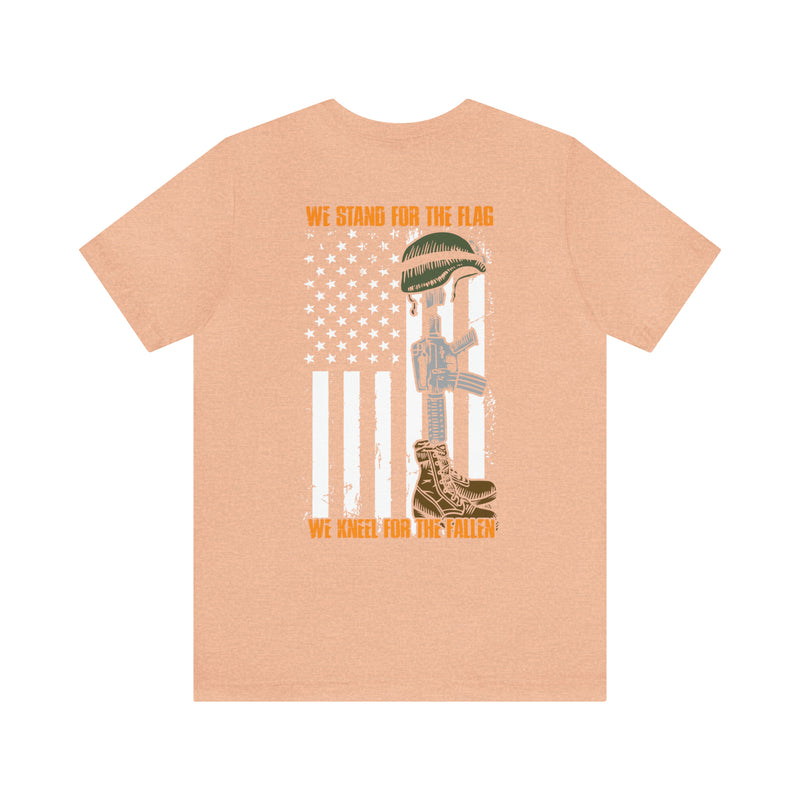 United in Resilience: Military T-Shirt with 'We Stand for the Flag' Design