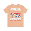 America Must Never Forget: Military Design T-Shirt Honoring Sacrifices