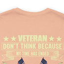 Unwavering Patriotism: Veteran Don't Think I Won't Suit Up Again Military Design T-Shirt Defending Our Flag Against Terrorism