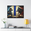 Bound by Honor: A Thin Line Against Evil Framed Canvas