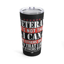 Resolute Hero: 20oz Military Design Tumbler - Veteran's Motto 'I Did While Others Didn't' on Black Background