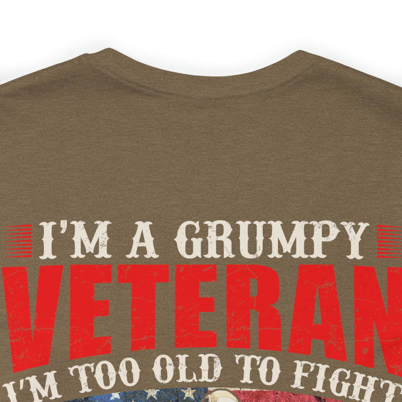 Grumpy Veteran: Military Design T-Shirt - Experience, Tenacity, and No-Nonsense Attitude